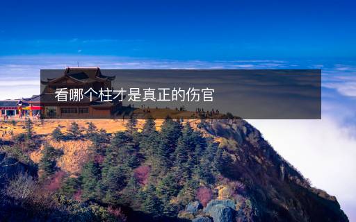 看哪個(gè)柱才是真正的傷官