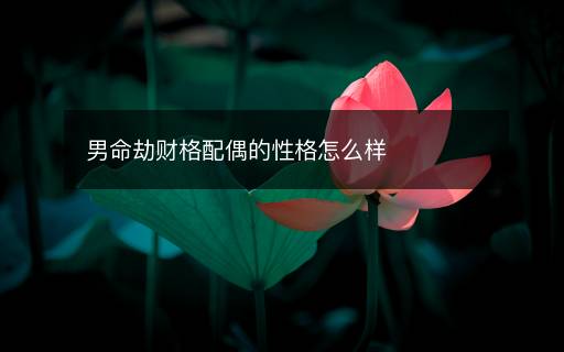 男命劫財(cái)格配偶的性格怎么樣