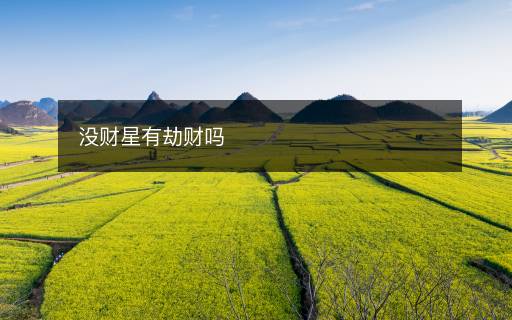 沒財星有劫財嗎
