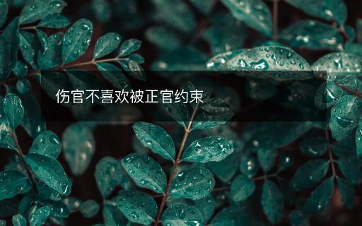 傷官不喜歡被正官約束