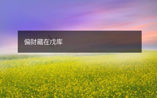 偏財藏在戌庫