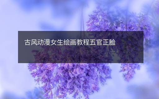 古風(fēng)動(dòng)漫女生繪畫(huà)教程五官正臉