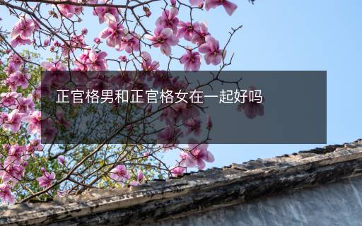 正官格男和正官格女在一起好嗎