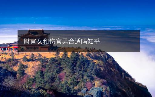 財(cái)官女和傷官男合適嗎知乎