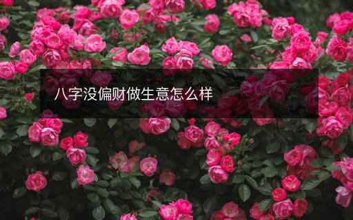 八字沒偏財(cái)做生意怎么樣