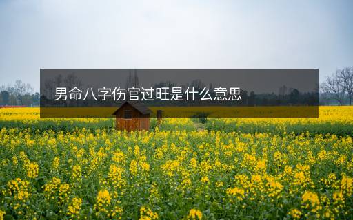 男命八字傷官過(guò)旺是什么意思