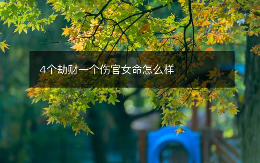 4個劫財(cái)一個傷官女命怎么樣
