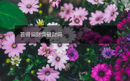 若得偏財需破財嗎