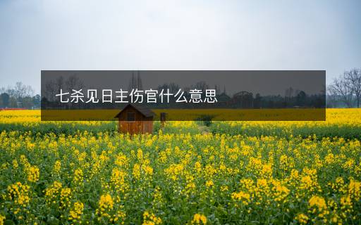 七殺見日主傷官什么意思