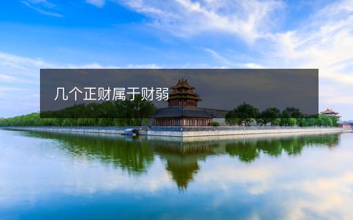 幾個(gè)正財(cái)屬于財(cái)弱