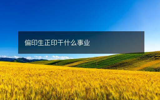 偏印生正印干什么事業(yè)