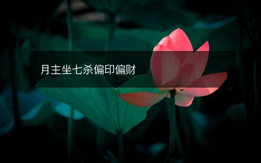月主坐七殺偏印偏財