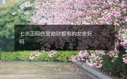 七殺正印傷官劫財都有的女命好嗎