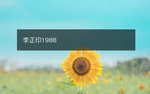 李正印1988