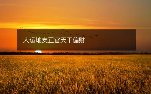 大運地支正官天干偏財