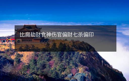 比肩劫財食神傷官偏財七殺偏印