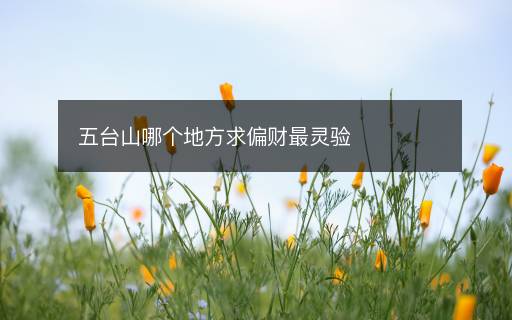 五臺山哪個(gè)地方求偏財(cái)最靈驗(yàn)