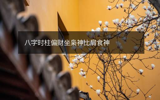 八字時柱偏財坐梟神比肩食神