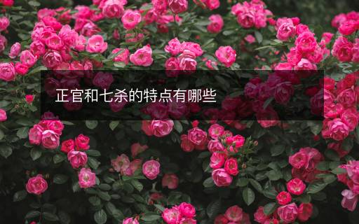 正官和七殺的特點有哪些