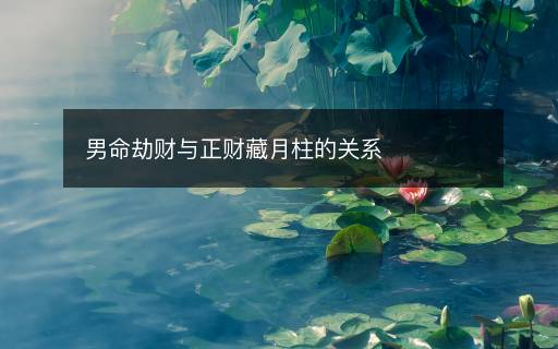 男命劫財(cái)與正財(cái)藏月柱的關(guān)系