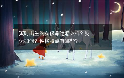 寅時(shí)出生的女孩命運(yùn)怎么樣？財(cái)運(yùn)如何？性格特點(diǎn)有哪些？