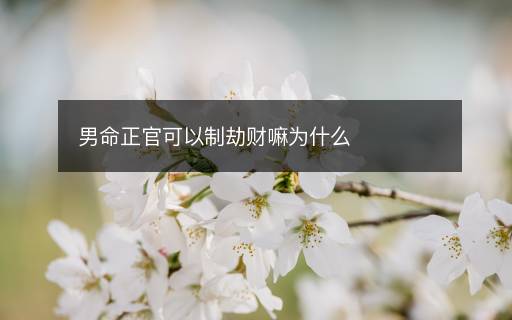 男命正官可以制劫財嘛為什么