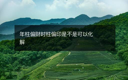 年柱偏財(cái)時(shí)柱偏印是不是可以化解