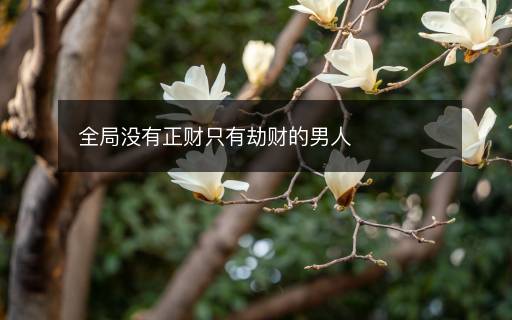 全局沒有正財只有劫財的男人