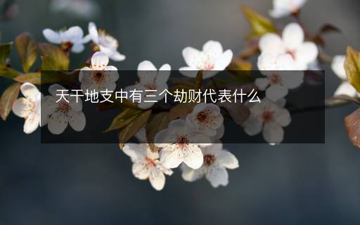 天干地支中有三個劫財代表什么