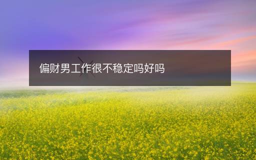 偏財男工作很不穩(wěn)定嗎好嗎