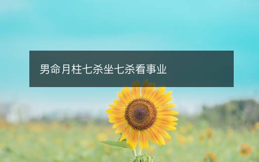 男命月柱七殺坐七殺看事業(yè)