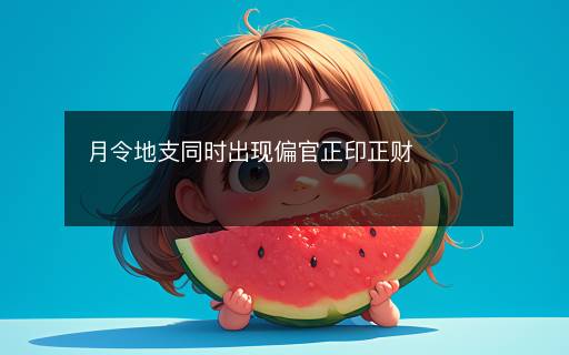 月令地支同時出現(xiàn)偏官正印正財(cái)