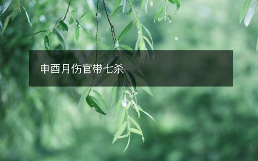 申酉月傷官帶七殺