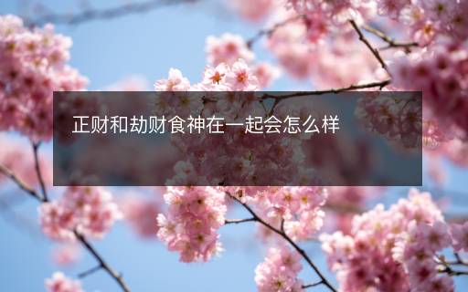 正財(cái)和劫財(cái)食神在一起會(huì)怎么樣