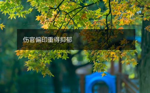傷官偏印重得抑郁