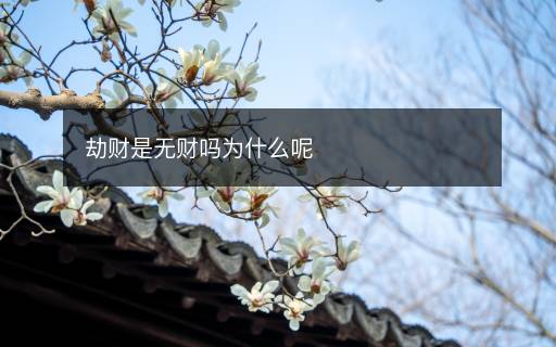 劫財是無財嗎為什么呢
