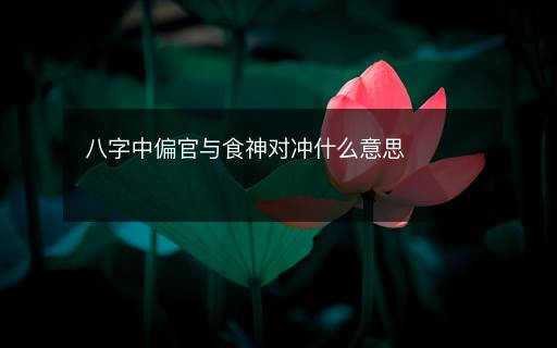 八字中偏官與食神對沖什么意思