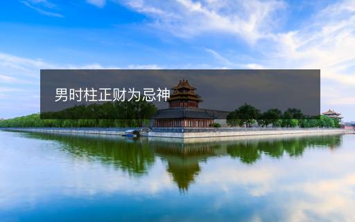 男時(shí)柱正財(cái)為忌神