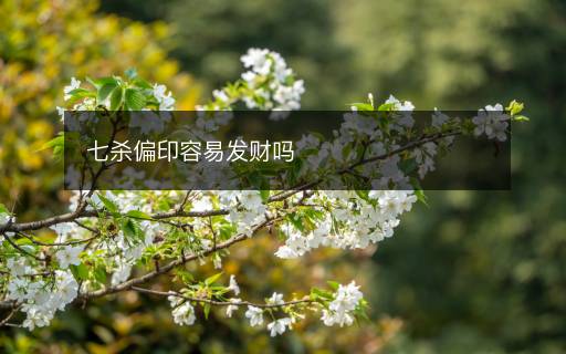 七殺偏印容易發(fā)財(cái)嗎