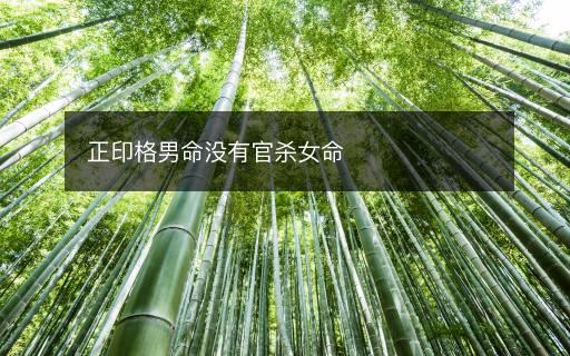 正印格男命沒(méi)有官殺女命