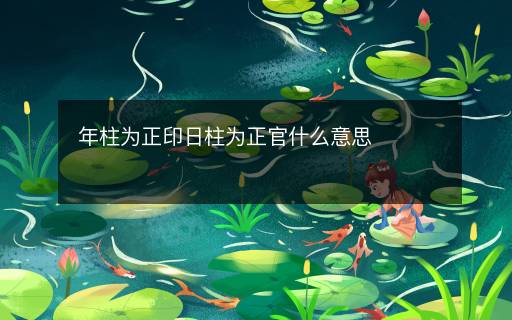 年柱為正印日柱為正官什么意思