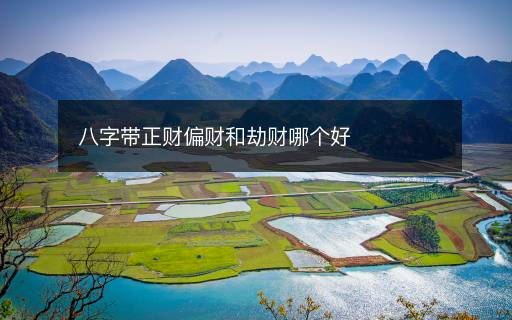 八字帶正財(cái)偏財(cái)和劫財(cái)哪個(gè)好