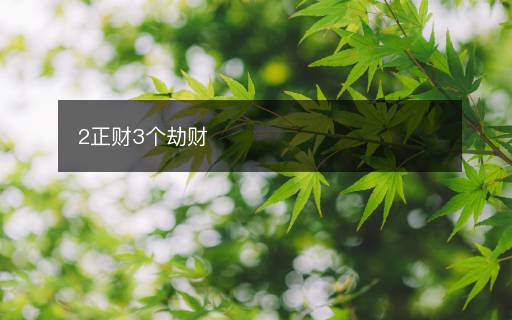 2正財(cái)3個(gè)劫財(cái)