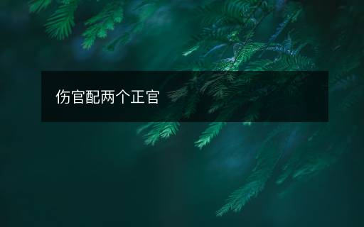 傷官配兩個正官