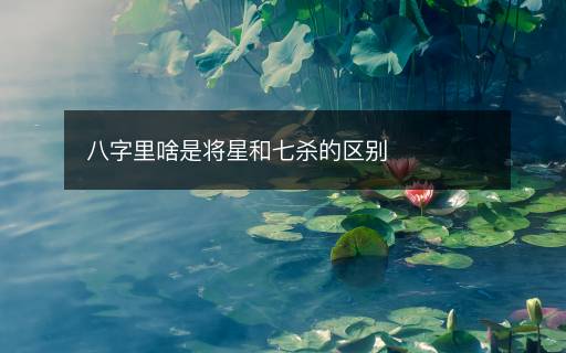 八字里啥是將星和七殺的區(qū)別