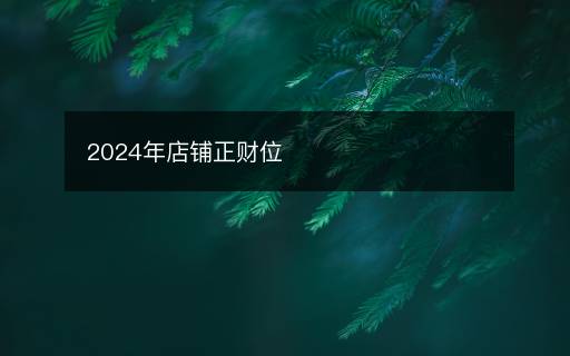 2024年店鋪正財位