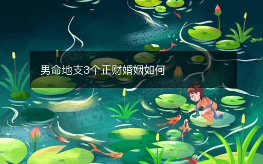 男命地支3個(gè)正財(cái)婚姻如何