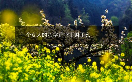 一個女人的八字正官正財正印