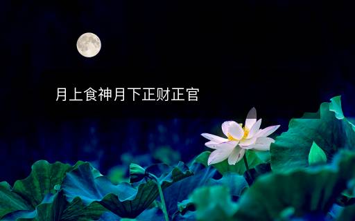 月上食神月下正財(cái)正官