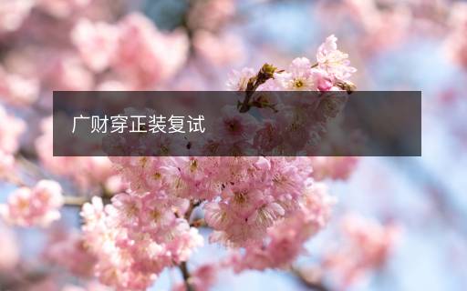 廣財(cái)穿正裝復(fù)試